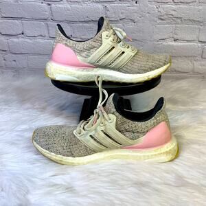 Adidas Grey & Pink Boost Sneaker Size 6